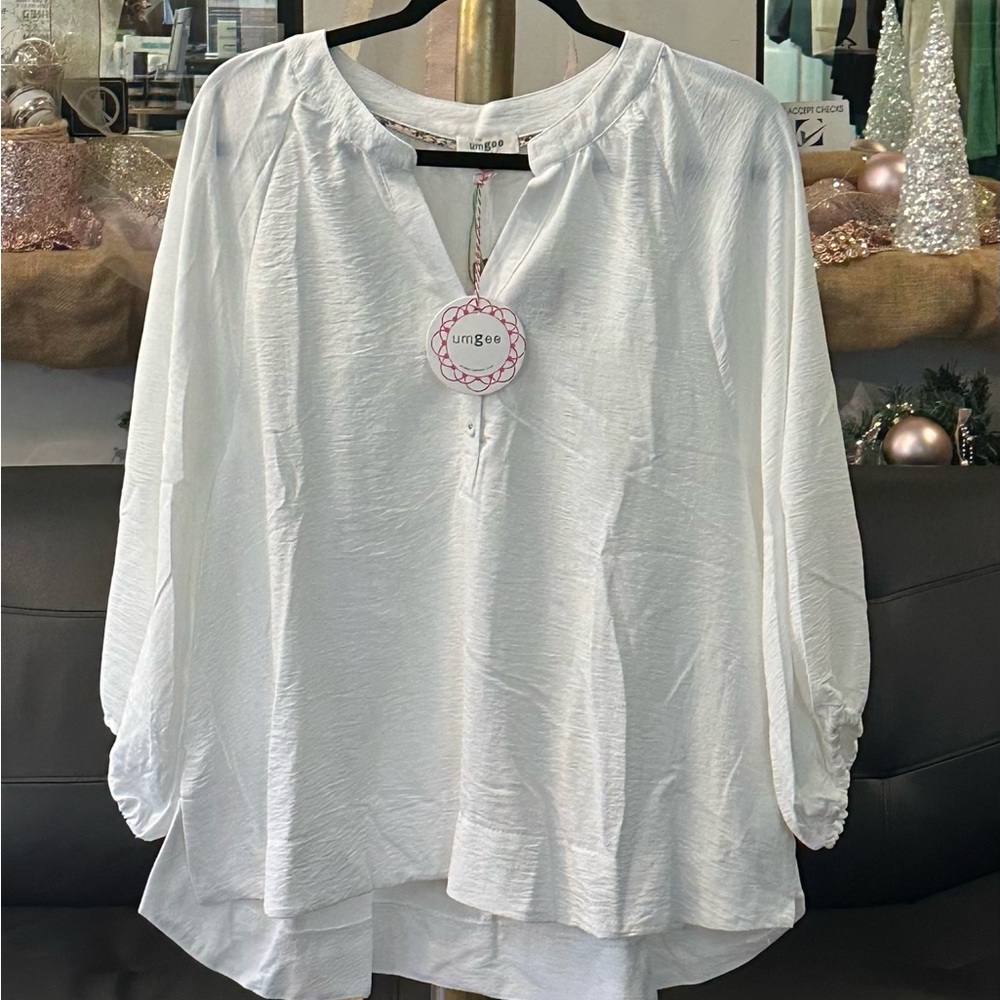 Umgee Cream Long-Sleeve Top